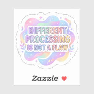 Autocollant de typographie pastel affirmant la neu