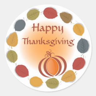 Autocollant de vacances de bon thanksgiving