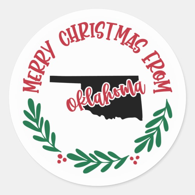 Autocollant de vacances de l'Oklahoma (Devant)