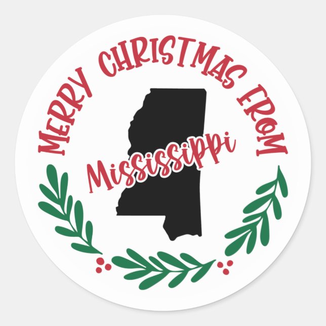 Autocollant de vacances du Mississippi (Devant)