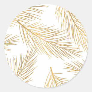 Autocollant de vacances Faux Gold Pine Needles