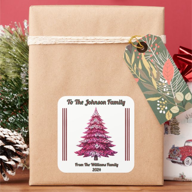Autocollant de vacances festif pour des cadeaux de (vacances)