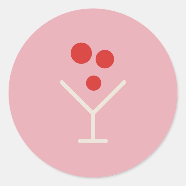 Autocollant de vacances Pink Martini Holly Jolly (Devant)