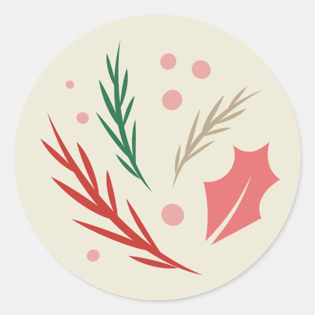 Autocollant de vacances rétro moderne (Devant)