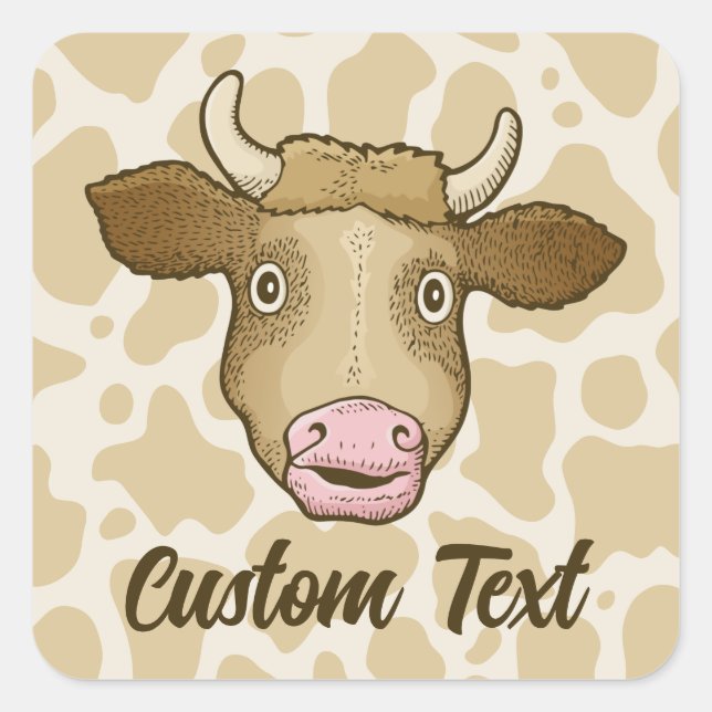 Autocollant de vache surpris (Devant)