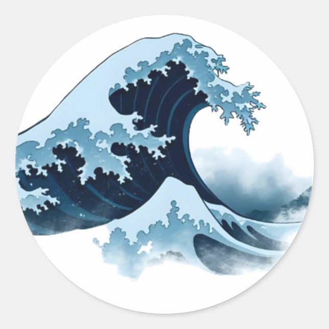 Autocollant de vague classique (Devant)