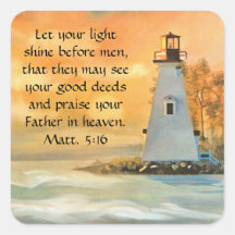 Autocollant de verset biblique phare magnifique