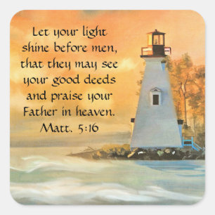 Autocollant de verset biblique phare magnifique