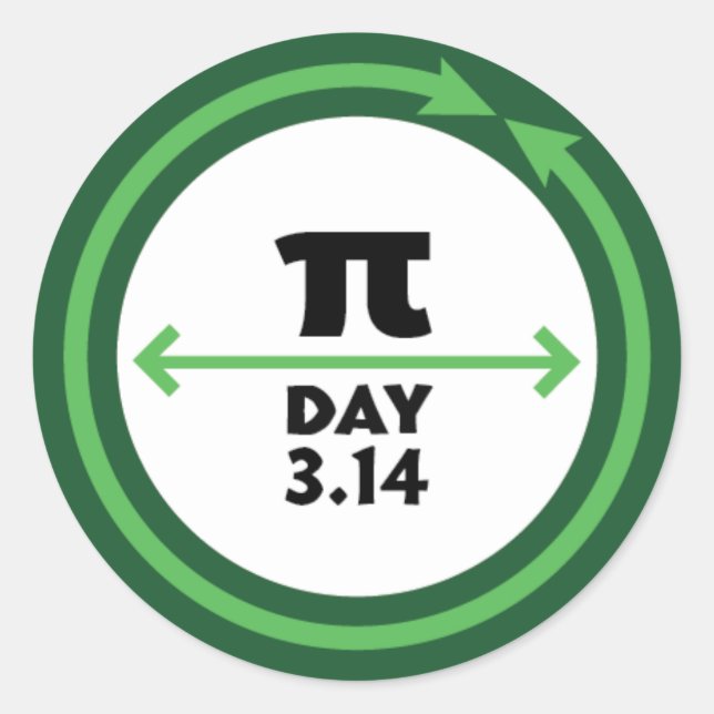 Autocollant de vert de jour de pi (Devant)