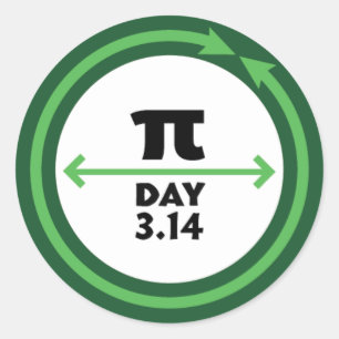 Autocollant de vert de jour de pi