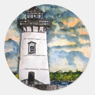 Autocollant de vignoble Edgartown Lighthouse Marth