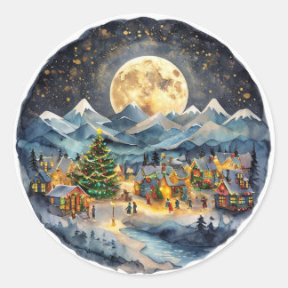 Autocollant de ville de Noël, Autocollant de scène