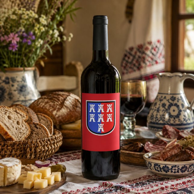 Autocollant de vin des Saxons de Transylvanie (Créateur téléchargé)