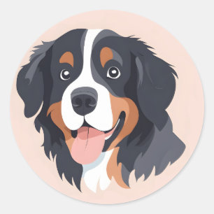 Autocollant de visage de chien de montagne bernois