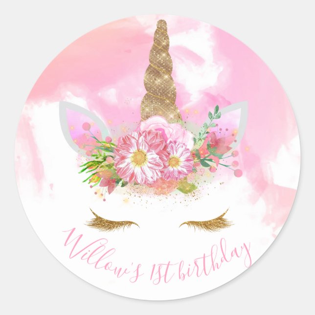 Autocollant de visage Unicorn (Devant)