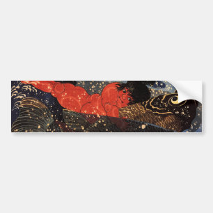 Autocollant De Voiture 坂 田 金 と 時 鯉, , Sakata Kintoki & Huge Carp, Kuniyos