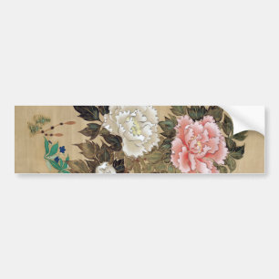 Autocollant De Voiture 牡 丹, 其 一 Peony, Kiitsu, Japon Art