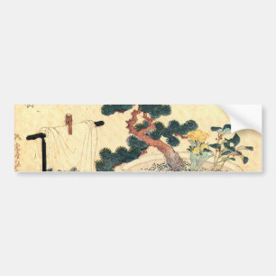 Autocollant De Voiture 盆 栽, 北 斎 Bonsai, Hokusai, Ukiyo-e
