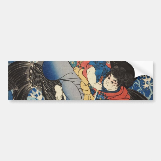 Autocollant De Voiture 鬼 若 丸, 芳, Oniwakamaru, Kuniyoshi, Ukiyo-e, (Devant)