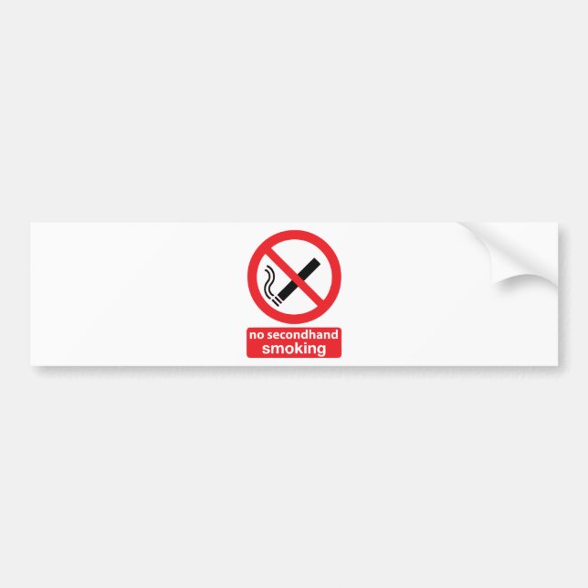 Autocollant De Voiture 001 de tabagisme pas d'occasion (Devant)