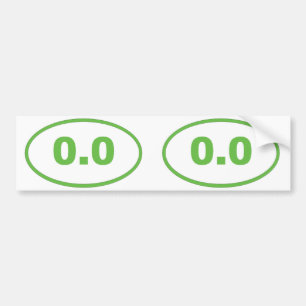 Autocollant De Voiture 0,0 ovale