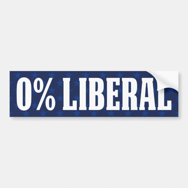 Autocollant De Voiture 0% Libéral, anti libéral Biden Pro trump (Devant)