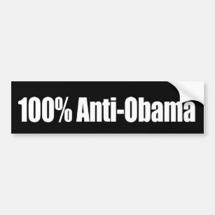 Autocollant De Voiture 100 pour cent Anti-Obama Bumpersticker