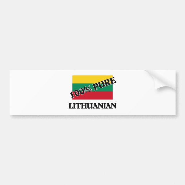 Autocollant De Voiture 100 pour cent de LITHUANIEN (Devant)