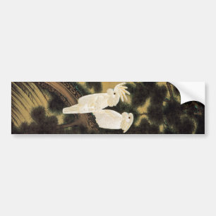 Autocollant De Voiture 12. 老松鸚鵡図, pin de 若冲 et perroquet, Jakuchū