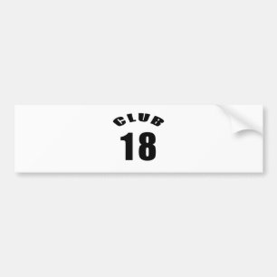 Autocollant De Voiture 18 conceptions d'anniversaire de club