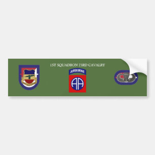 AUTOCOLLANT DE VOITURE 1ER SQUADRON 73E CAVALRY BUMPER STICKER