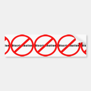 AUTOCOLLANT DE VOITURE 2010 AUCUNE DISCRIMINATION ÉGALITÉ RELATIVE INTE
