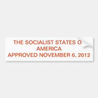 AUTOCOLLANT DE VOITURE 2012 RÉSULTATS ÉLECTORAUX COMME CONSERVATEURS LE