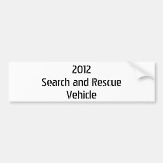 Autocollant De Voiture 2012Search et RescueVehicle