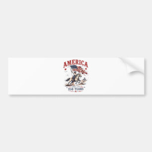 Autocollant De Voiture 250 Ans Amérique 1776 2026 Cowboy Patriotique
