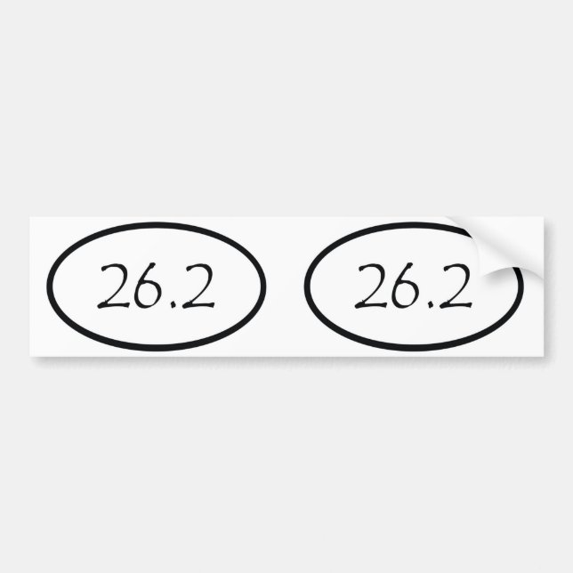 Autocollant De Voiture 26,2 ovale (Devant)