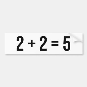 Autocollant De Voiture 2 + (deux plus deux égaux cinq) humeur 2 = 5 drô