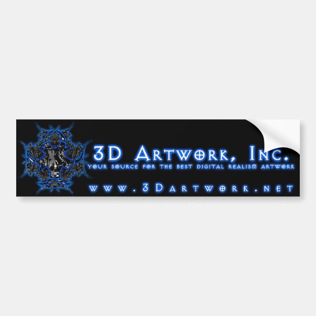 Autocollant De Voiture 3D Artwork, Inc. (Devant)