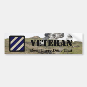 Autocollant De Voiture 3rd infantry division veterans bumper sticker