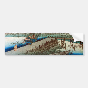 Autocollant De Voiture 44. 四日市宿, 広重 Yokkaichi-juku, Hiroshige, Ukiyo-e