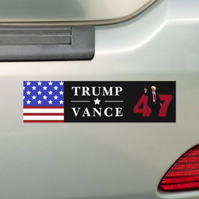 Autocollant De Voiture 47 Trump Vance 2024 (En voiture)
