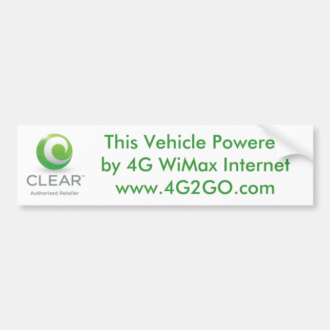 Autocollant De Voiture 4G2GO WiMax (Devant)
