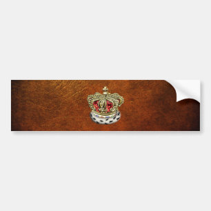 Autocollant De Voiture [500] Prince [Roi] Couronne royale [Fourrure+Or][R