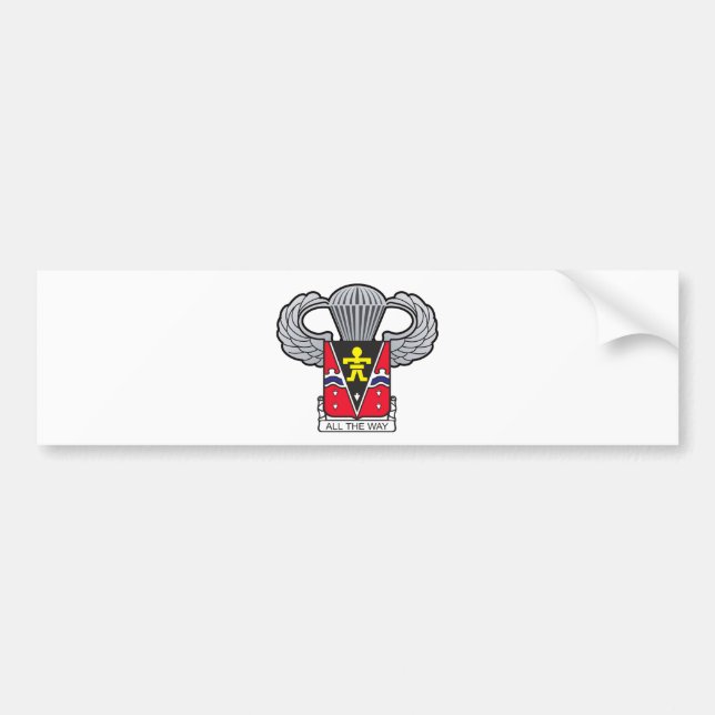 Autocollant De Voiture 509th Aéroporté avec les ailes aéroportées 2 (Devant)