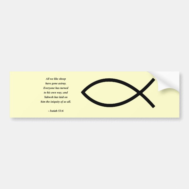 Autocollant De Voiture 53:6 d'ISAÏE (Devant)