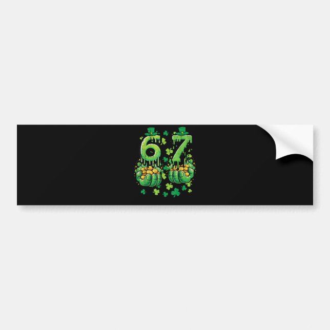 Autocollant De Voiture 6 7 Jour de la Saint-Patrick (Devant)