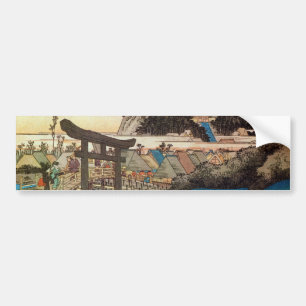 Autocollant De Voiture 7. 藤 沢 宿, 重 Fujisawa-juku, Hiroshige, Ukiyo-e, 広