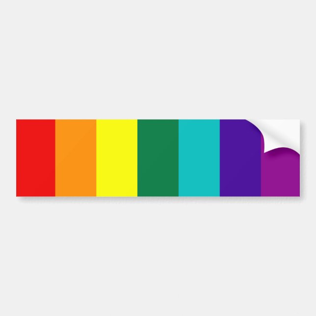 Autocollant De Voiture 7 Stripes Sticle pare-chocs Gay pride arc-en-ciel (Devant)