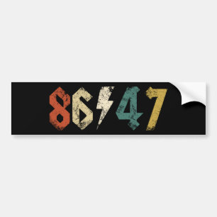 Autocollant De Voiture 8647 Anti Trump Retro Vintage 80s Rock Style