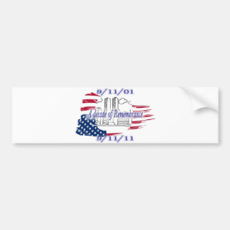 Autocollant De Voiture 9-11 10ème anniversaire commémoratif